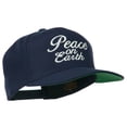 thumbnail image 5 of Peace on Earth Embroidered Snapback Cap - Navy OSFM, 5 of 5