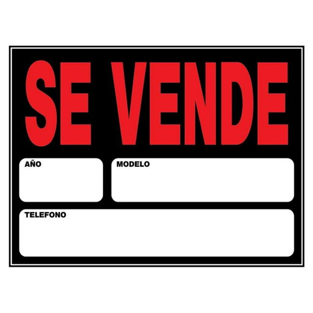 Hillman Group 848849 15 x 19 in. Automobile for Sale Sign Spanish