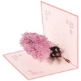 thumbnail image 2 of 3D Card Birthday Card Pop Up 3D Card Greeting Card with Envelope Pink Cherry Blossom Valentine's Day Card for Wedding Anniversary Wedding Gift Birthday Graduation Card Wedding Invitation, 2 of 7