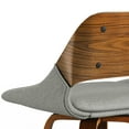 thumbnail image 3 of Simpli Home Carly Contemporary Swivel Bar Stool (Set of 2) in Grey Polyester linen fabric, 3 of 14