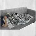 thumbnail image 6 of Hunting Soft Flannel Fleece Throw Blanket, Hunting Dogs in the Forest Monochrome Drawing English Pointer and Setter Breeds, Cozy Plush for Indoor and Outdoor Use, 60" x 80", Black White, by Ambesonne, 6 of 6