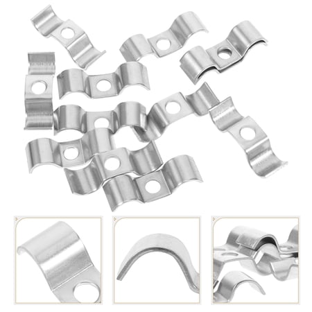 HAKIDZEL 12Pcs Hose Pipe Clamps Clip 1.6in Diameter 0.4in 304 Stainless Steel
