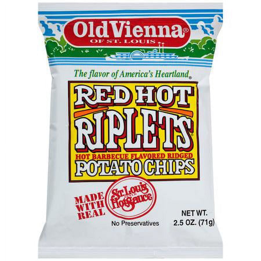 Old Vienna Riplets Red Hot Potato Chip, 5 Oz. 