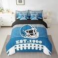 thumbnail image 2 of Erosebridal Sports Theme Bedding Sets Queen Size 7-Piece, Bedroom Decor, Navy Blue, Dallas, 2 of 5