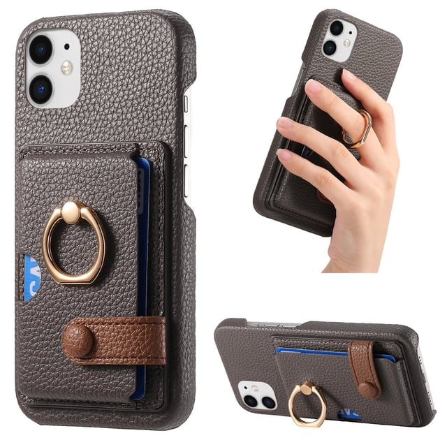 Compatible con iPhone 16 Pro Max, Funda GANGXUN con soporte magnético y tarjetero