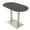 Asian Night w/Silver Base, variant on 60" Small Racetrack Bistro Height Table Double Metal Base Bar Table