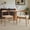 Nature-Beige, variant on Farini Mid-Century Dining Chairs Set of 2, Solid Wood Frame & Woven Leather Seats, Nature-Beige