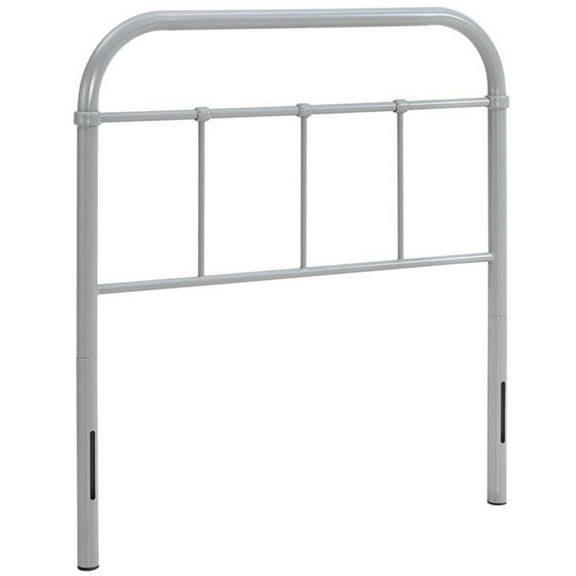 Modway Serena Twin Steel Headboard in Gray