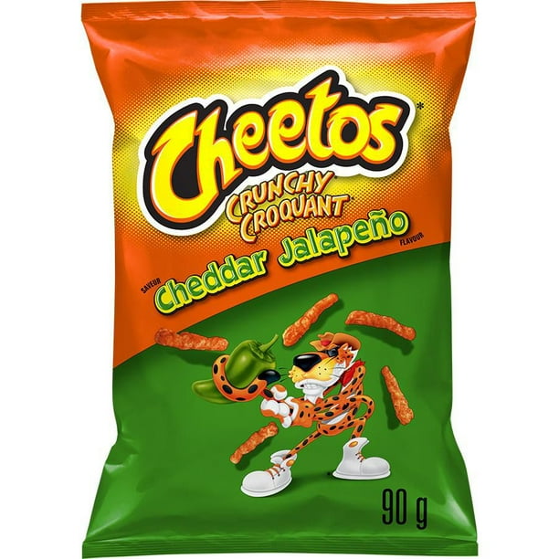 Cheetos Crunchy Cheddar Jalapeño Flavour Cheese Flavoured Snacks, 90g