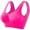 35# Hot Pink, variant on Women's Plus Size Bras, Sports Bras for Women Full Coverage Wirefree Workout Bras Full Support Everyday Bra,Black,5XL