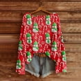thumbnail image 3 of Wutalume Women's Fashion Long Sleeve Christmas Snowman Snowflake Print Cardigan Jacket, Holiday Themed Open Front Sweater, Cozy Layer for Festive Occasions,Vermilion M, 3 of 5