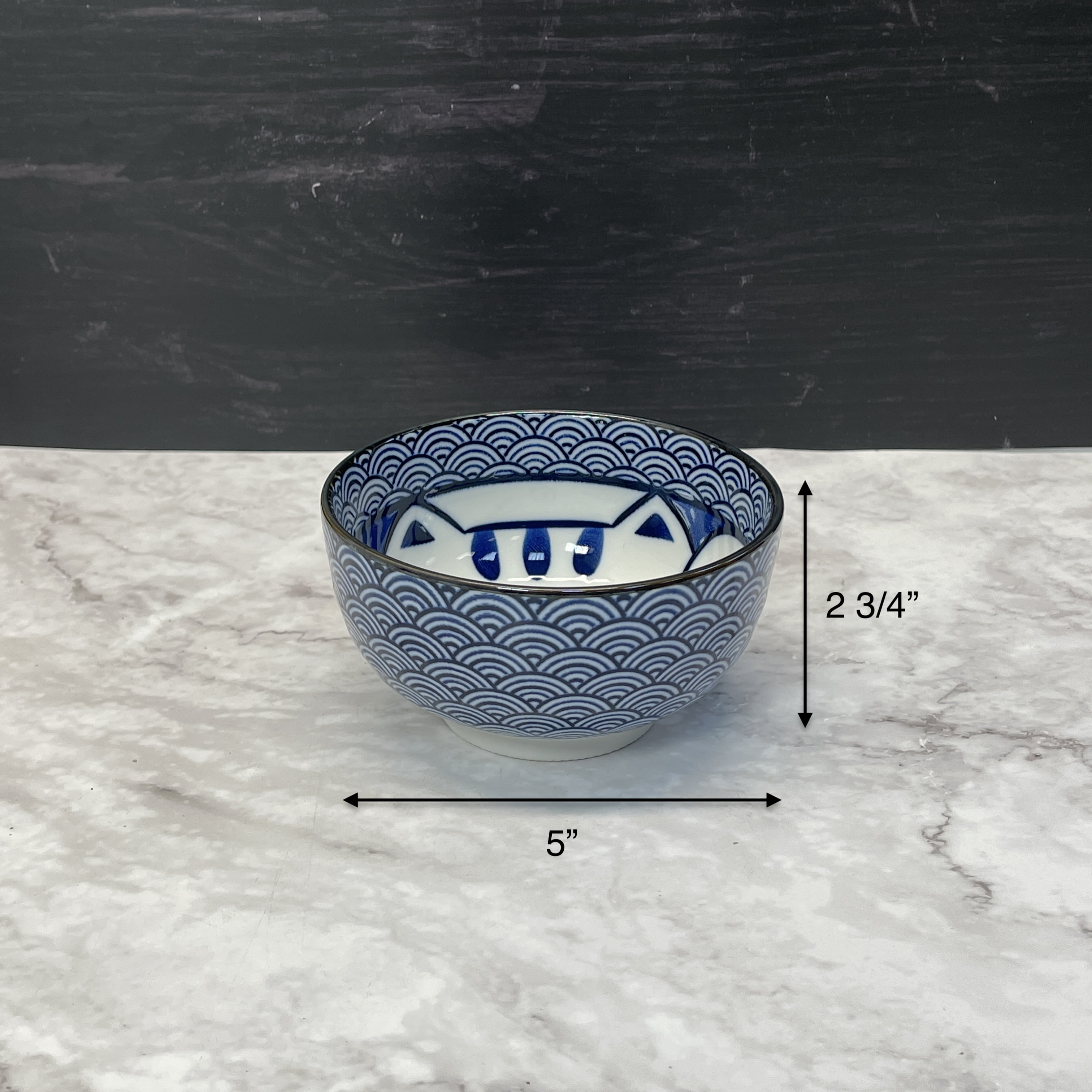 4 pcs Ceramic Lucky Cat Bowl Gift Set Blue Pink, Dinning Bowl
