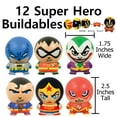 thumbnail image 3 of 134 pc Super Hero Party Favor Pack (12 Superhero Buildables & 48 Superhero Tattoos, 12 Punching Balloon Punchballs, 12 Superhero Keychains), Super Hero Birthday Shop Party Favor Supplies & Decorations, 3 of 10