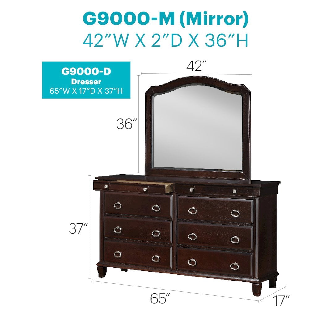 Glory Furniture Triton Dresser in Cappuccino Color
