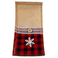 thumbnail image 1 of Juego de 12 bolsas de soporte para cubiertos de Navidad, bolsa de cubiertos de encaje de arpillera a cuadros rojos para bodas, fiesta de Navidad Zhivalor OTTO-CPB-SSW45-1, 1 of 5