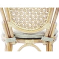thumbnail image 3 of Set of 2 Denver Dining Wicker Side Chairs with Cream Cushions Handmade Rattan, Natural, 3 of 10