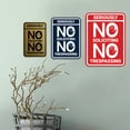 thumbnail image 5 of Portrait Round Seriously No Soliciting No Trespassing Sign (Blue) - Small, 5 of 7