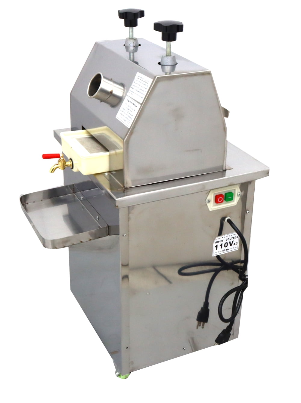 Electric 3 Rollers Vertical Sugarcane Juicer Machine Stainless Steel Sugar Cane Press Juice Extractor 110V