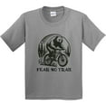 thumbnail image 3 of Inktastic Mountain Biking Fear No Trail Youth T-Shirt, 3 of 5