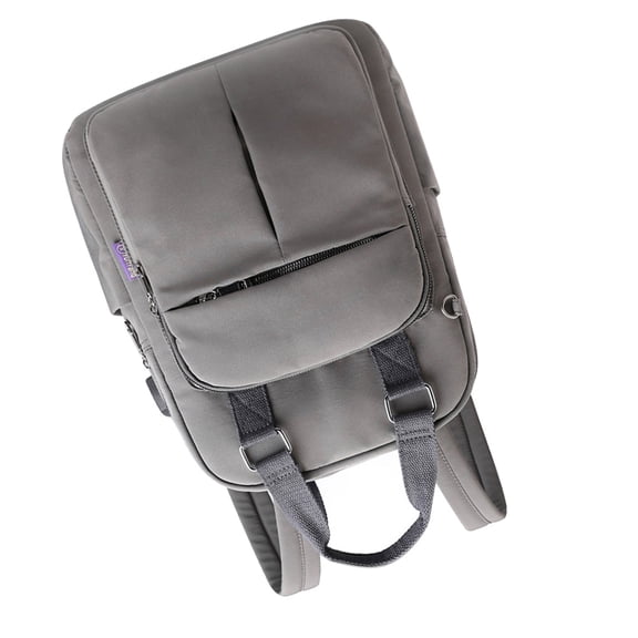 ETEREAUTY USB Computer Backpack Grey with Adjustable Straps for Storage Use