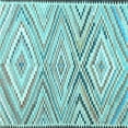 thumbnail image 1 of Ahgly Company Indoor Square Southwestern Light Blue Country Area Rugs, 4' Square, 1 of 4