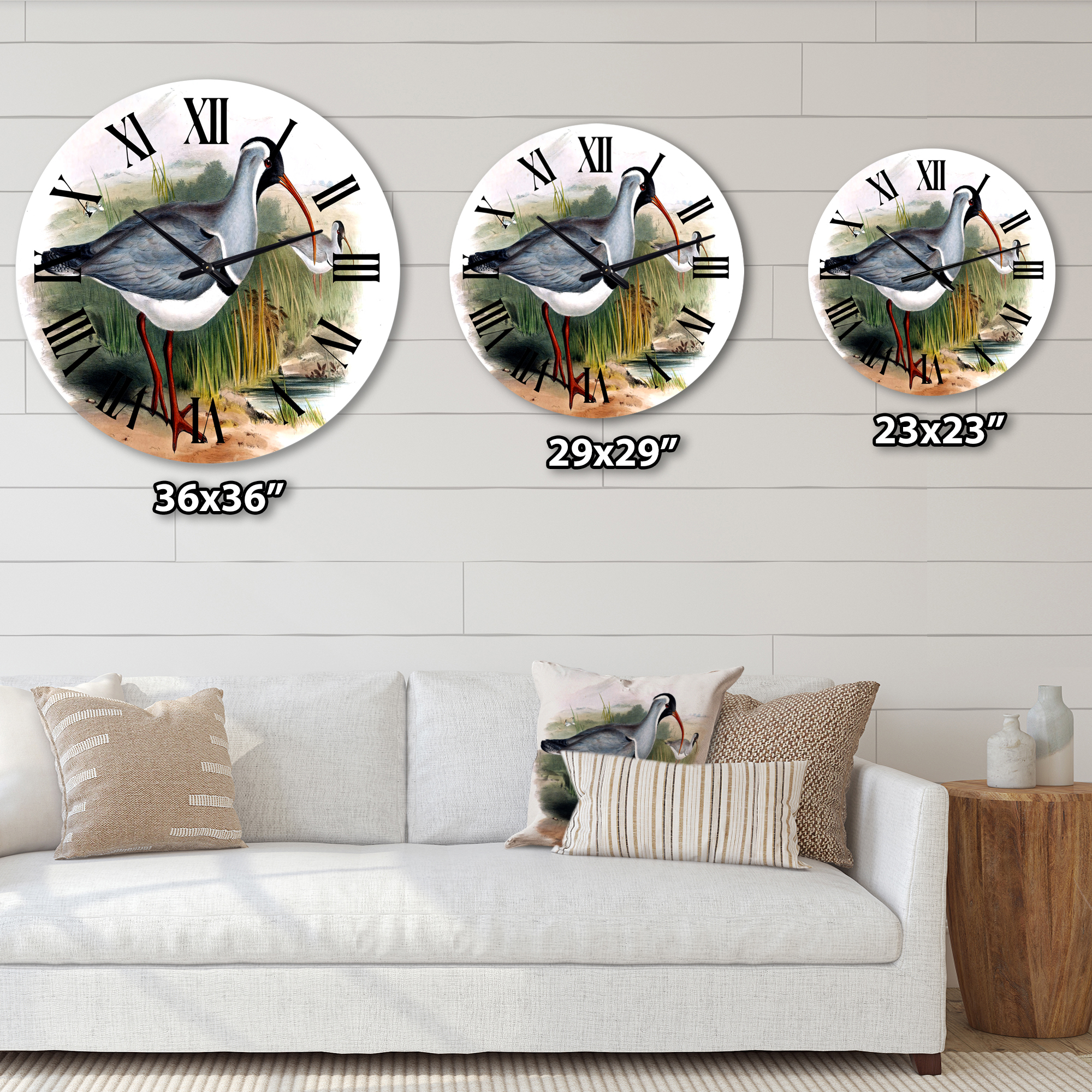 Designart 1 in Farmhouse Wall Clock