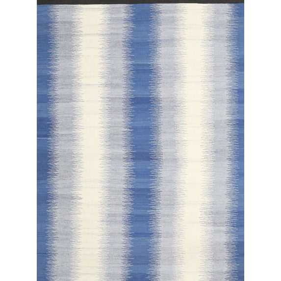 Ahgly Company Machine Washable Indoor Rectangle Contemporary Dark White Beige Area Rugs, 7' x 9'