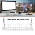 thumbnail image 5 of BIMZUC Under Desk Cable Tray 40.5cm Steel Wire Management Organizer – Strong Load Bearing, Easy Install, Safe & Space‑Saving for Office & Home, 5 of 6