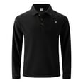 thumbnail image 5 of RongHuan Long Sleeve Golf Shirt for Men Regular Fit Lapel Tshirts Lightweight Sports Shirts Button Up Tees Tops, 5 of 10