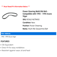 thumbnail image 2 of Power Steering Multi Rib Belt - Compatible with 1992 - 1994 Acura Vigor 1993, 2 of 2
