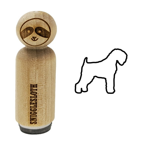 Black Russian Terrier Chornyi Dog Outline Rubber Stamp for Scrapbooking Crafting Stamping - Mini 1/2 Inch