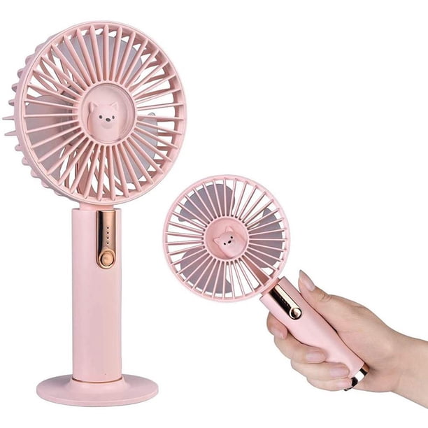Sidaley Mini ventilador portátil, ventilador recargable USB de mano, ventilador de escritorio ajustable de tres velocidades para viajes en el hogar y la Electrónica Numero 3