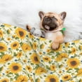 thumbnail image 3 of Yiaed Beautiful Countryside Sunflower Print Dog Blankets-Cat Blanket Washable for Couch Protection,Puppy Blanket, Soft Plush Reversible Throw Furniture Protector-Large, 3 of 8