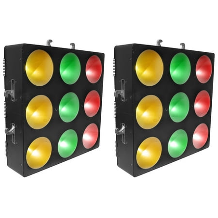 - 2) Chauvet DJ CORE 3x3 COB LED Pixel Mapping+Linear Wash Panel Stage Club Lights