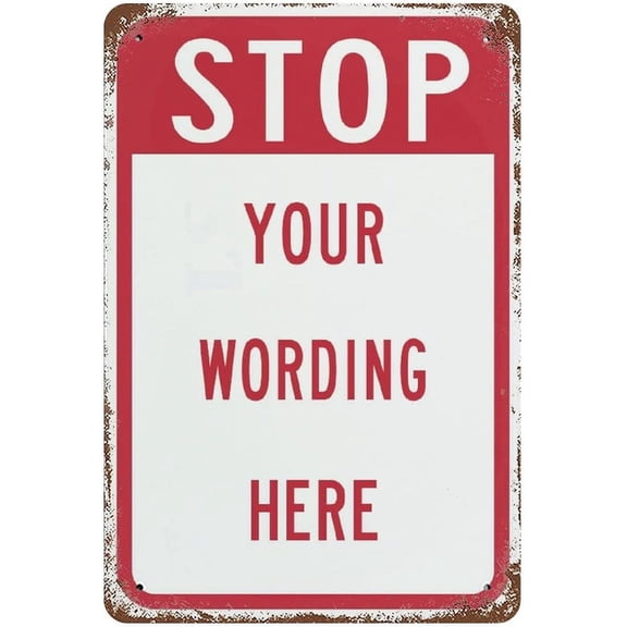 Aluminum Signs Stop All Visitors Must Report to Main Office 16"x12" Personalized Metal Tin Sign Vintage Poster Retro Wall Art Novelty Street Signs Decor for Bar Road Man Cave Outdoor