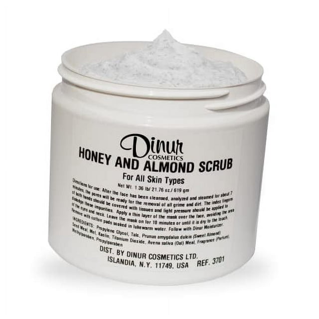 Dinur Cosmetics HONEY and ALMOND SCRUB EXFOLIATOR FOR ALL SKIN TYPES 21.76 OZ.