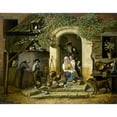 thumbnail image 3 of Henri Voordecker 14x12 Black Modern Framed Museum Art Print Titled - The Home of a Hunter (1826), 3 of 5