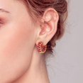 thumbnail image 3 of Mesovor Women Hoop Earrings with Cubic Zirconia 18K Gold Plated Multicoloured Cubic Zirconia Earrings, 3 of 5