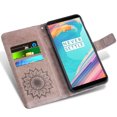 thumbnail image 1 of Case for Oneplus 5 Wallet Case Leather Premium PU Embossed Design Magnetic Closure Protective Cover with Card Slots for Oneplus 5, Black, 1 of 5