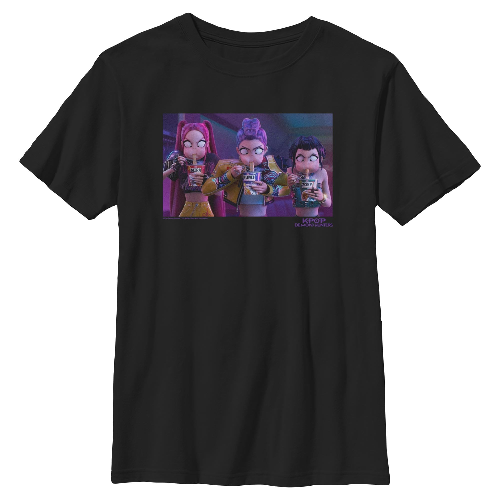Boys KPop Demon Hunters Huntrix Group Panels T Shirt - Walmart.com
