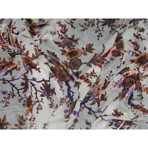 Decorative Silk Inc. 100% SILK VELVET BURNOUT FLOWERS FABRIC 45” WIDE BY THE YARD (SAGE - AA26)