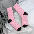 thumbnail image 5 of Xecao Pink Bows Pattern Sport Socks for Women and Men Crew Socks Sporty Calf Socks Casual Socks, 5 of 6