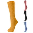 thumbnail image 2 of Tittly Socks for Women Slouch Socks Fuzzy Socks For Women 4 Pairs Knee Fuzzy Socks Soft Warm High Socks Plush Winter Long Socks Assorted Cotton Socks Cute Socks Yellow A, 2 of 9