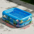 thumbnail image 1 of Bamboohart 2-Layer Printed Inflatable Swimming Pool with Ocean Ball Design - Foldable Thickened PVC Rectangular Pool for Indoor/Outdoor Use  No Electricity Needed  Holds 1-3 People (Home, 1 of 5