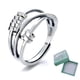 thumbnail image 2 of Anillo de ansiedad de plata de ley, anillos ajustables de ansiedad de plata de ley 925, anillo con cuentas de plata, durabilidad mejorada, 2 of 8