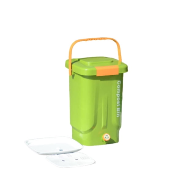 davian Compost Bin Kitchen Compost Bin Garbage Container with Handle Reusable Bucket Sturdy Organizer Suitable for Home Kitchen Gardening Indoor Outdoor 30cmx30cmx45cm