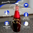thumbnail image 2 of Nevlers 17 oz Teardrop Swing Top Glass Bottles (Pack of 6) |  Includes Funnel, Brush, Tags, Shrink Wrap and Marker, 2 of 9