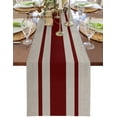 thumbnail image 2 of Vintage Stripe Texture Red Table Runner Home Wedding Table Flag Mat Table Centerpieces Decoration Party Dining Long Tablecloth, 2 of 7