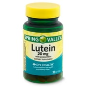 Spring Valley Lutein with Zeaxanthin Dietary Supplement, 20 mg, 30 count