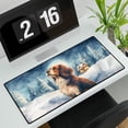 thumbnail image 3 of Hello Winter Brittany Spaniel Welcome Snowy Night Watercolor Vintage Desk Mat Full Keyboard Mouse Pad Brittany Dog Lover Gifts Idea Large Mousepad - 01011, 3 of 5